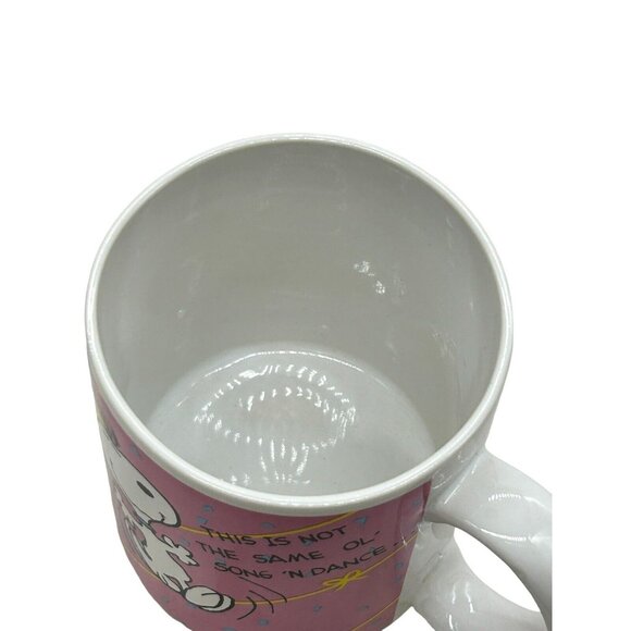 Snoopy Peanuts Pink Happy Birthday Coffee Cup Tea Mug Willits Vintage Gift - Picture 5 of 7